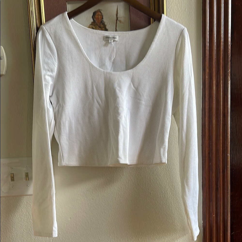 NWOT Urban Social Ribbed Long Sleeve Crop Top